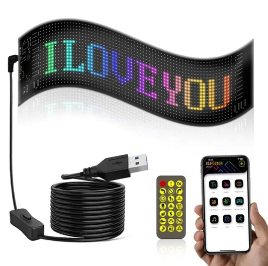 LED Matrix Panel 23 x 4 inches (16 X 96 Pixels) for Cars with Remote control