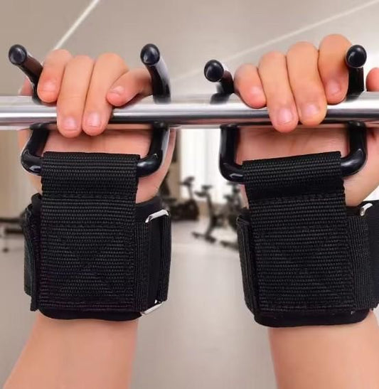 Weight Lifting Rod Hooks Deadlift & Pull-Up Wrist Support (Pair of 1)